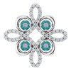 Platinum Chatham Created Alexandrite and .17 CTW Diamond Clover Pendant Ref 14131441